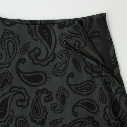 PAISLEY COTTON SILK TWILL SKIRT