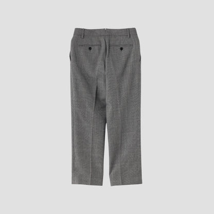 POW CHECK WOOL TROUSERS