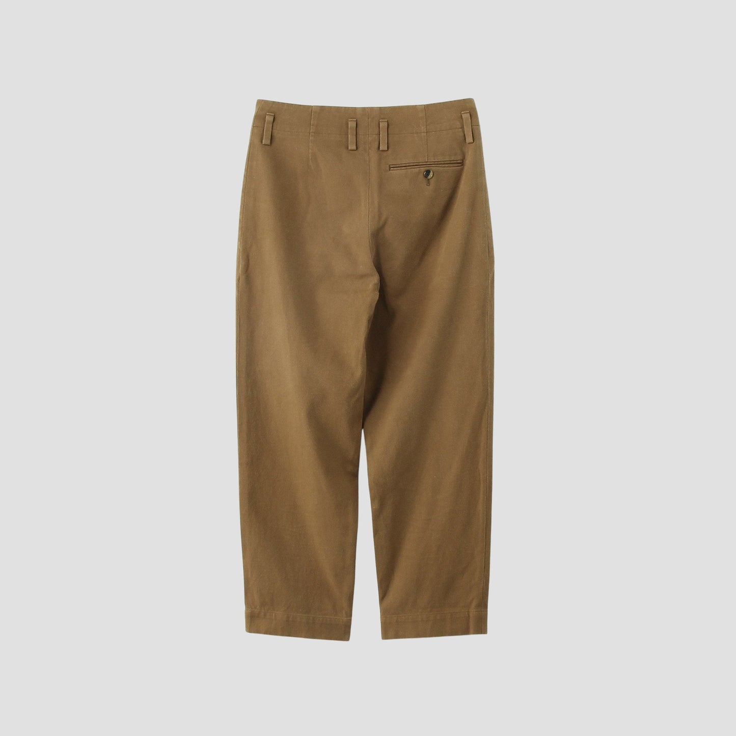 WASHED COTTON TWILL TROUSERS