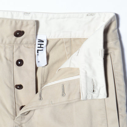 BRUSHED BACK COTTON TWILL TROUSERS