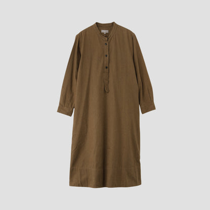 FADED LINEN COTTON TWILL DRESS