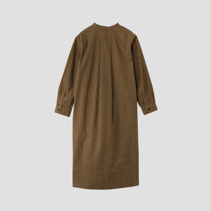 FADED LINEN COTTON TWILL DRESS