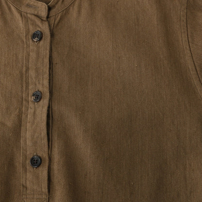 FADED LINEN COTTON TWILL DRESS