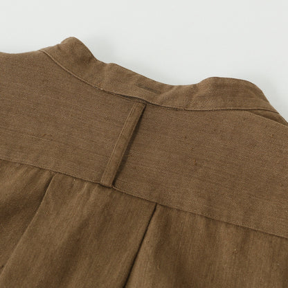 FADED LINEN COTTON TWILL DRESS
