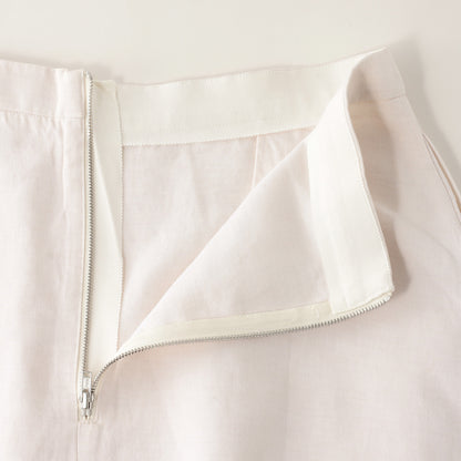 HIGH TWIST COTTON LINEN SKIRT