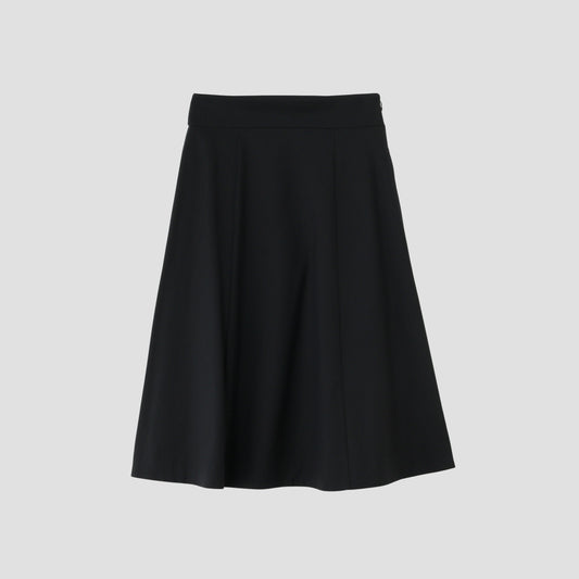 FINE WOOL POPLIN SKIRT