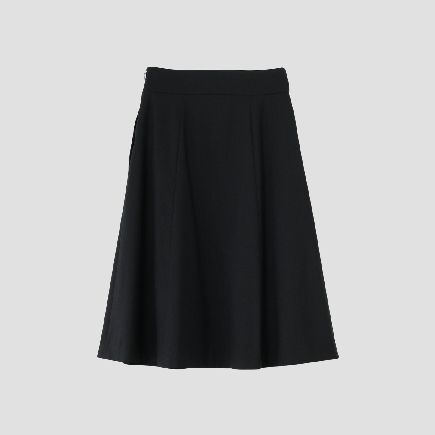FINE WOOL POPLIN SKIRT