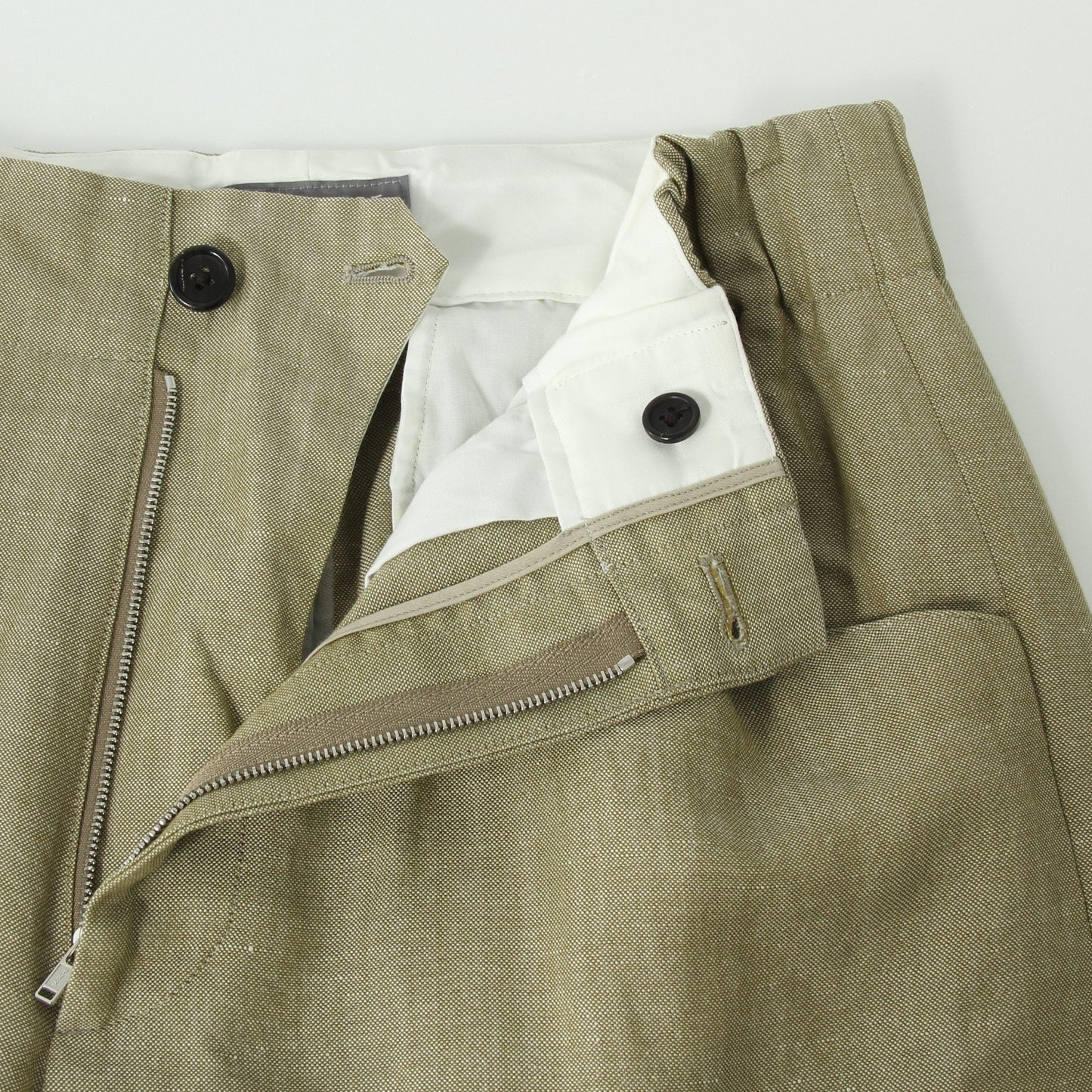 WOOL LINEN HOPSACK TROUSERS