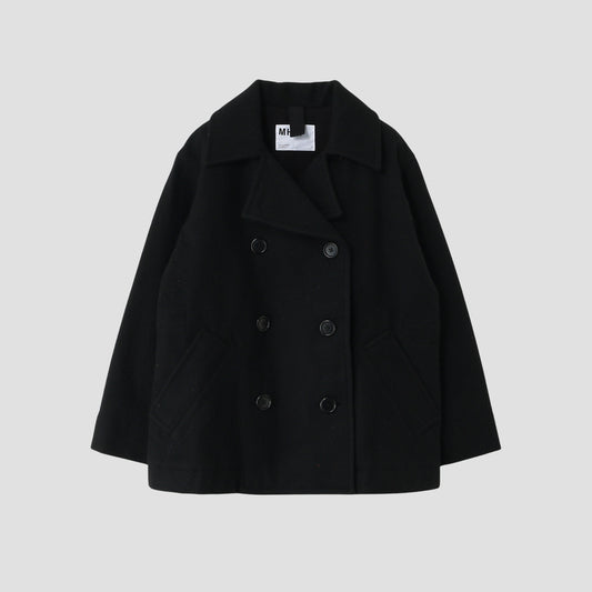 COARSE WOOL MELTON COAT