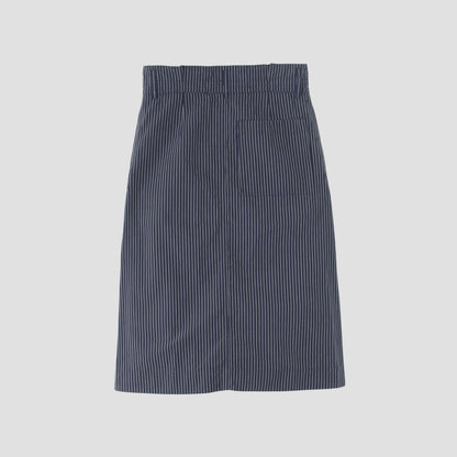 COTTON LINEN STRIPE SKIRT