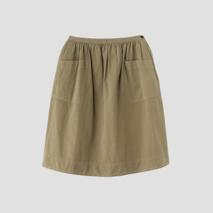 GARMENT DYE VINTAGE POPLIN SKIRT