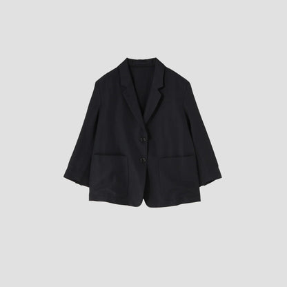 LINEN WOOL HOPSACK JACKET