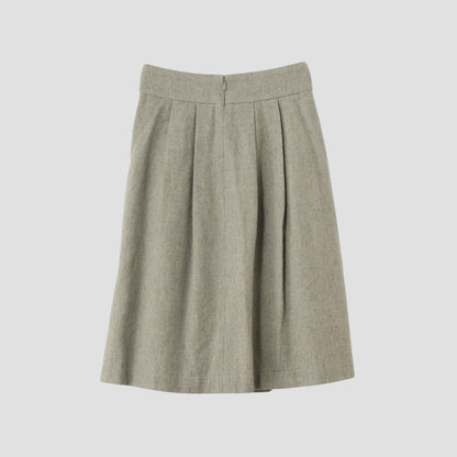 WOOL LINEN TWEED SKIRT