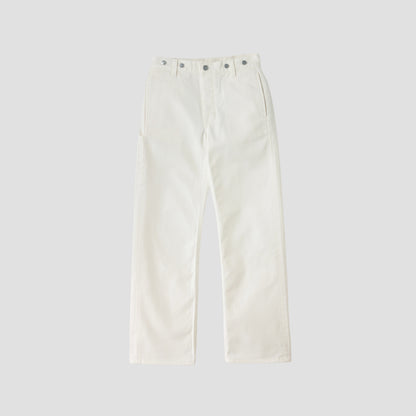 WHITE DENIM TROUSERS