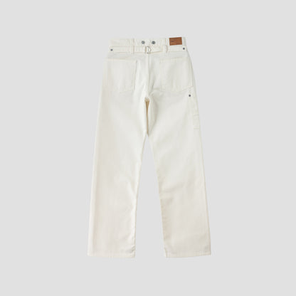 WHITE DENIM TROUSERS