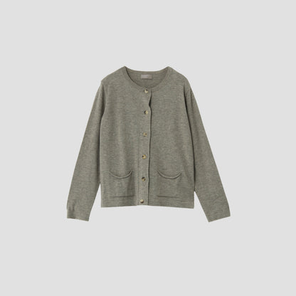 WOOL COTTON CARDIGAN KNIT