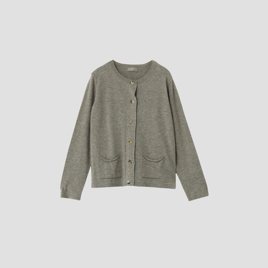 WOOL COTTON CARDIGAN KNIT