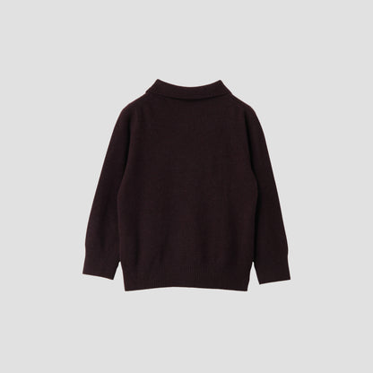 CASHMERE WOOL POLO JUMPER KNIT