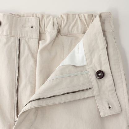 WASHED COMPACT COTTON TROUSERS