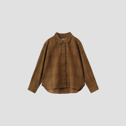 COTTON SILK CHECK SHIRT