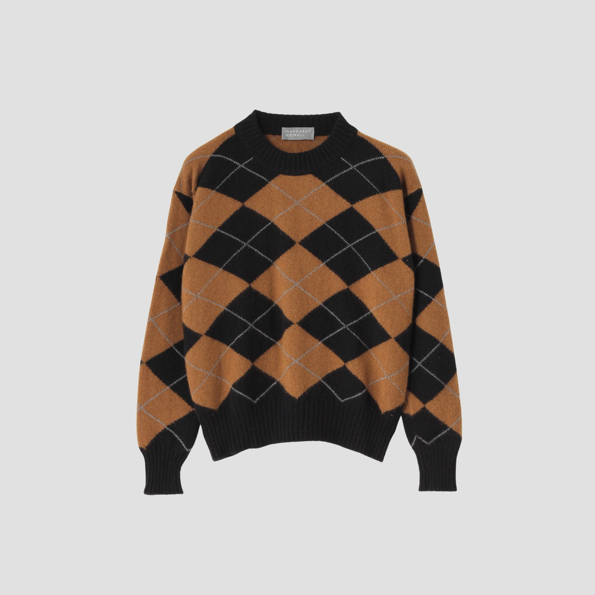 MERINO CASHMERE ARGYLE KNIT