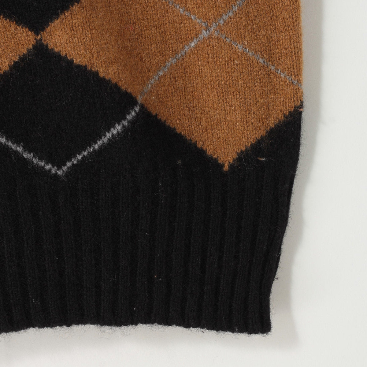 MERINO CASHMERE ARGYLE KNIT