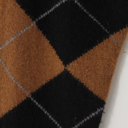 MERINO CASHMERE ARGYLE KNIT