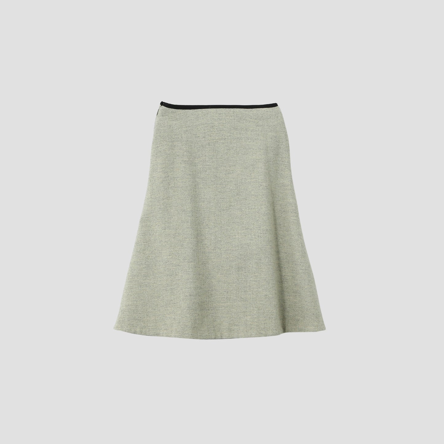 TINY HERRINGBONE WOOL SKIRT