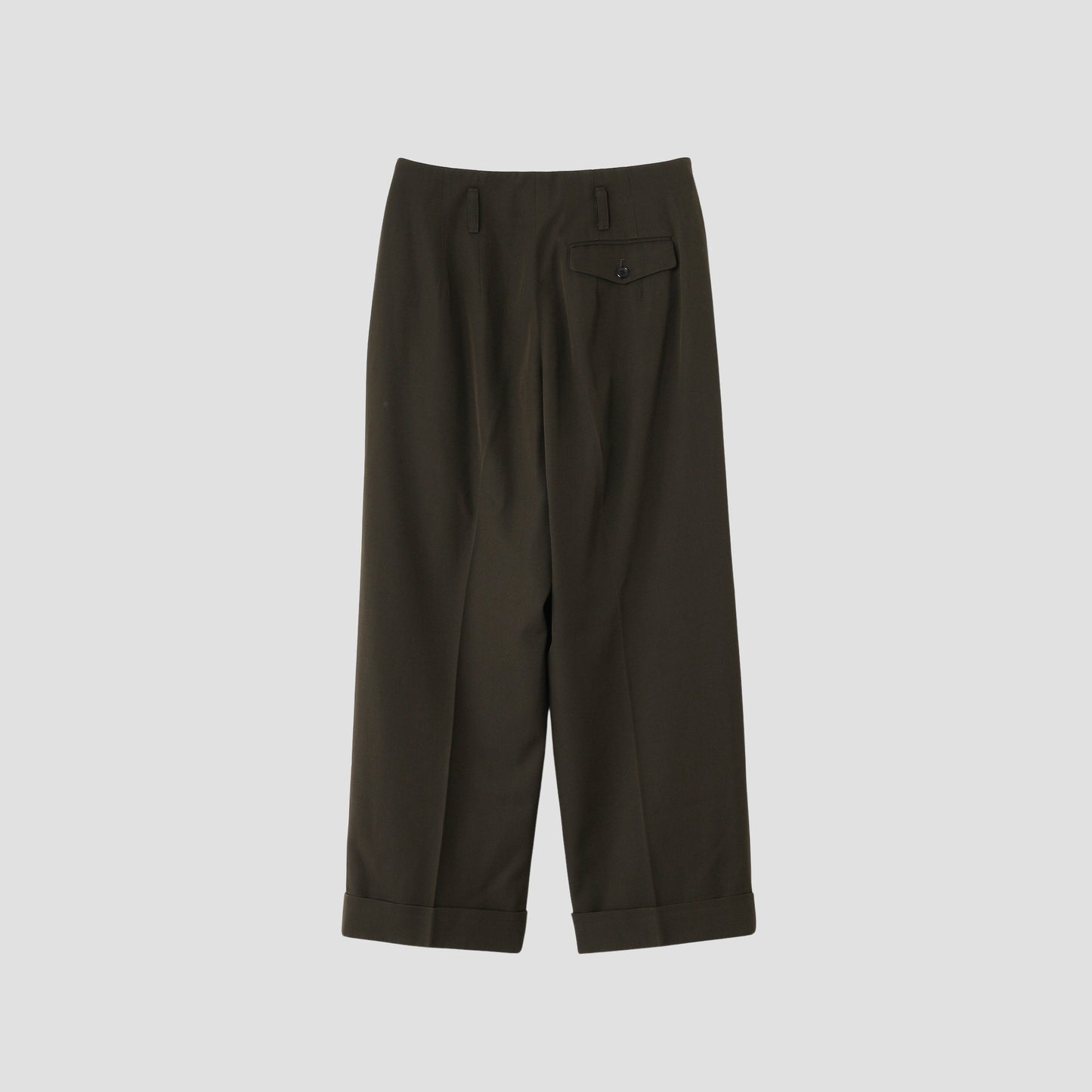 COMPACT COTTON WOOL TROUSERS