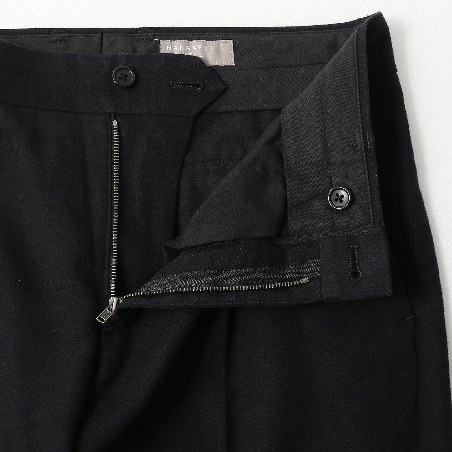 BRUSHED COTTON WOOL TROUSERS
