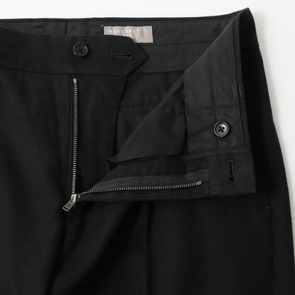 BRUSHED COTTON WOOL TROUSERS