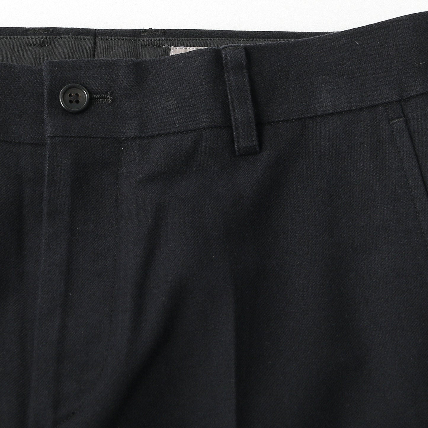 BRUSHED COTTON WOOL TROUSERS