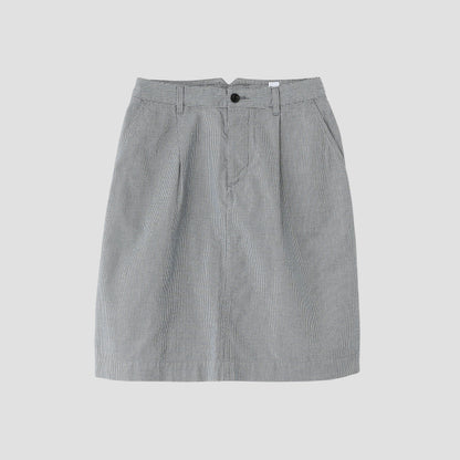 YARN DYE DRY COTTON SKIRT
