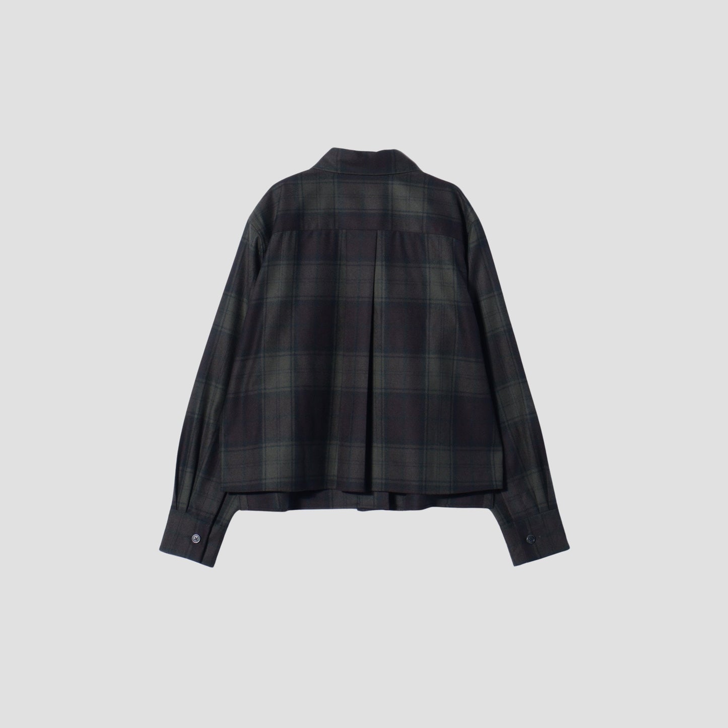 CHECK WOOL TWILL SHIRT