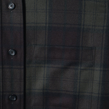 CHECK WOOL TWILL SHIRT