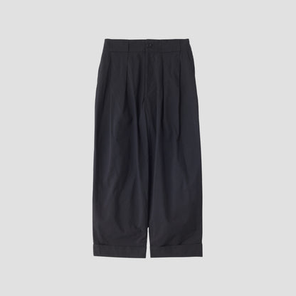 MATT COTTON SILK POPLIN TROUSERS