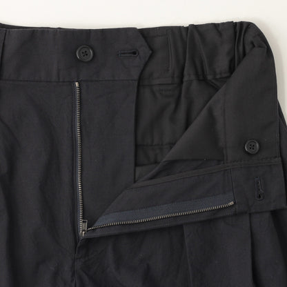 MATT COTTON SILK POPLIN TROUSERS