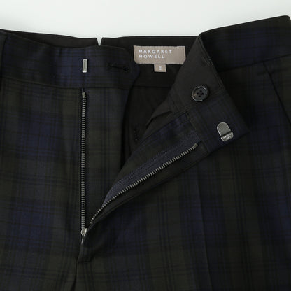 WOOL BLACKWATCH TROUSERS