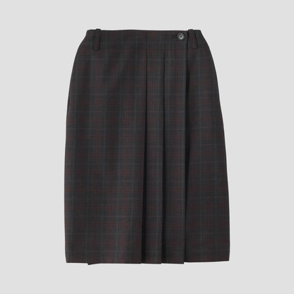 PLAID WOOL SKIRT
