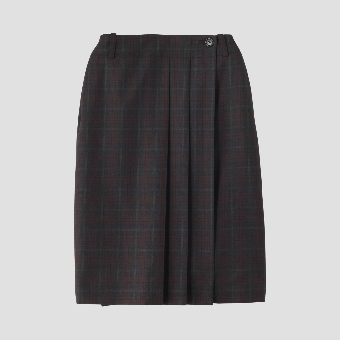 PLAID WOOL SKIRT