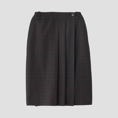 PLAID WOOL SKIRT