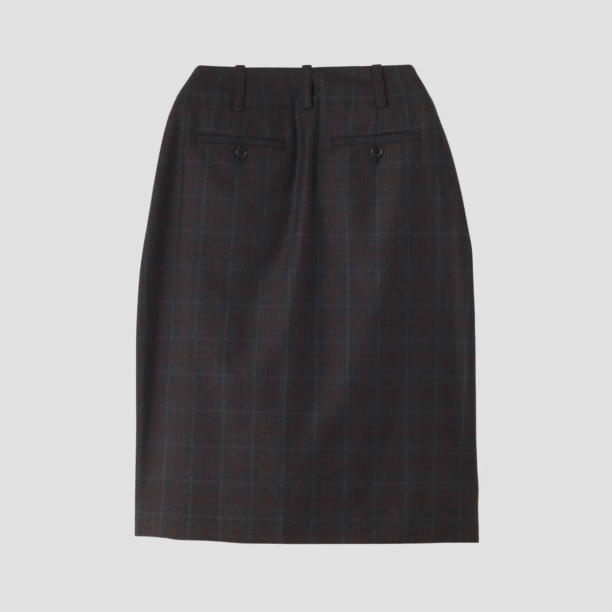 PLAID WOOL SKIRT