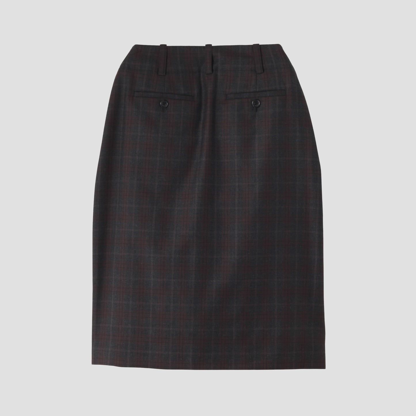 PLAID WOOL SKIRT
