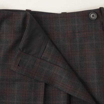 PLAID WOOL SKIRT