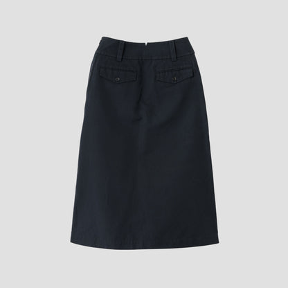 COTTON LINEN CANVAS SKIRT