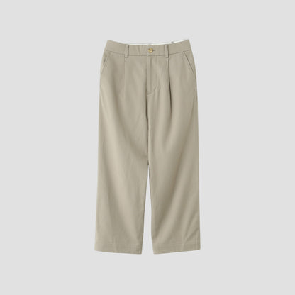 BRUSHED COTTON WOOL TROUSERS
