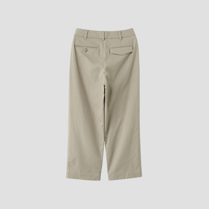 BRUSHED COTTON WOOL TROUSERS