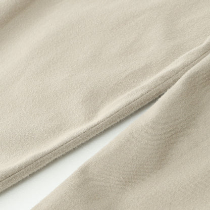 BRUSHED COTTON WOOL TROUSERS