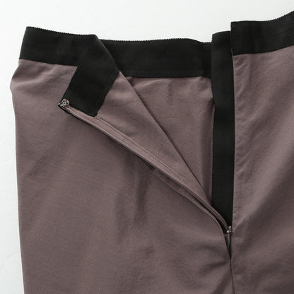 SILK COTTON POPLIN SKIRT