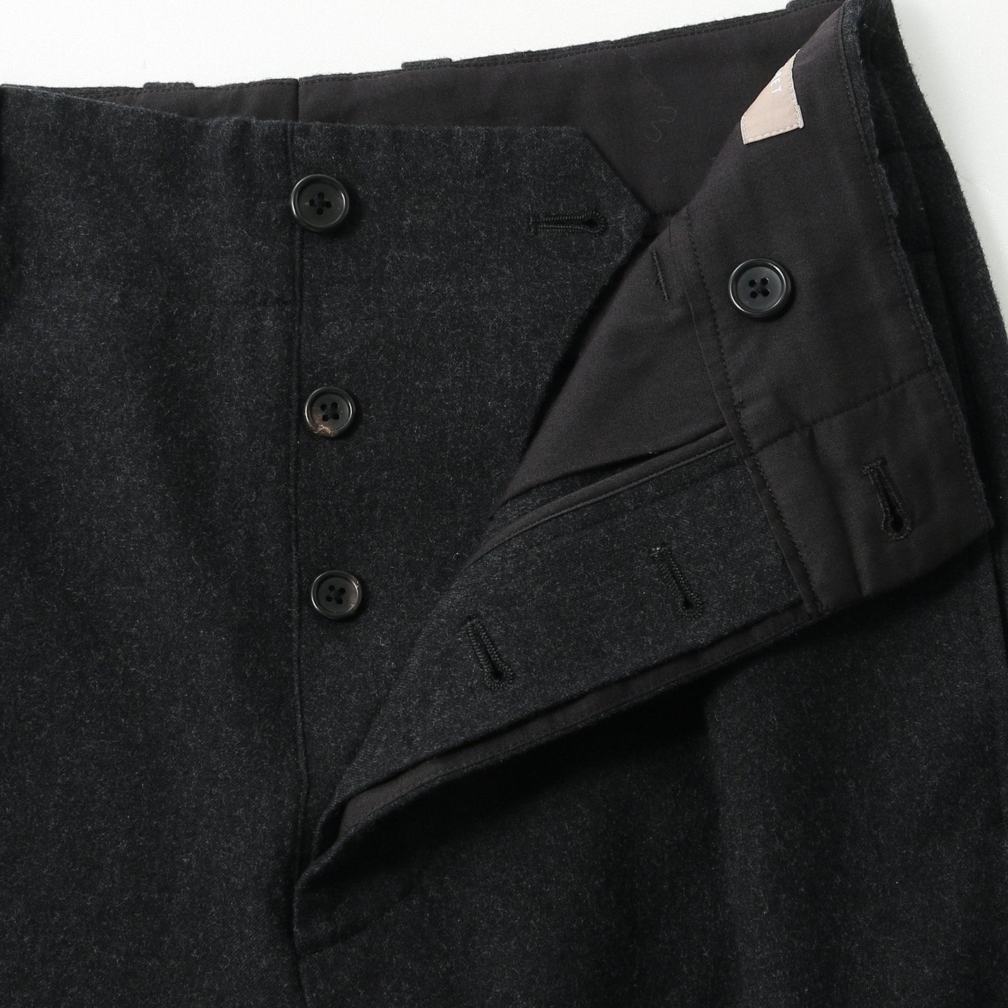 LIGHT MILLED DRY WOOL TWILL TROUSERS